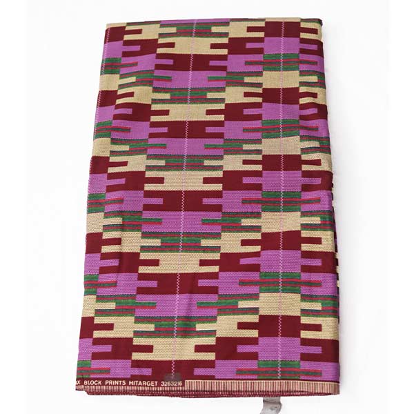 Ghanaian Kente-inspired Hitarget Fabric – vibrant African-inspired fabric at BaobabMart.