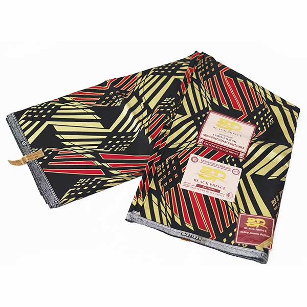 Gold, Black and Red Black Prince Fabric 2