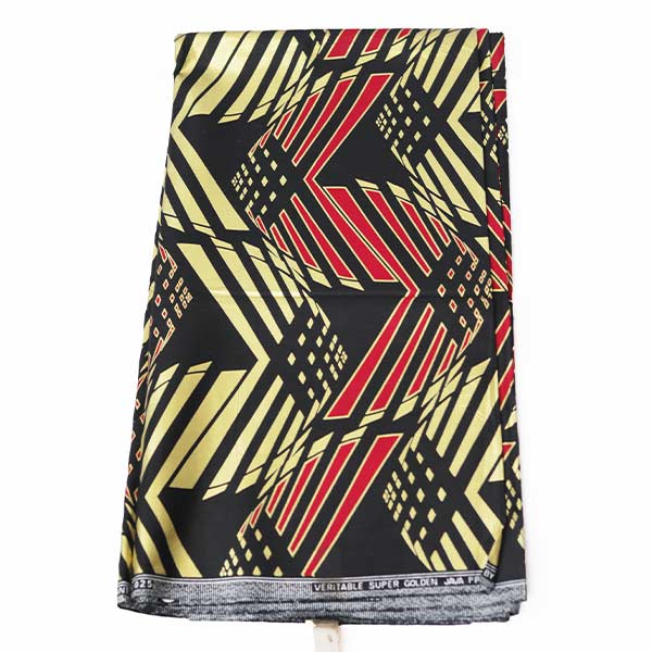 Gold, Black and Red Black Prince Fabric 3