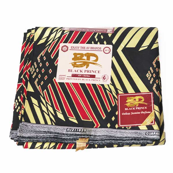 Gold, Black and Red Black Prince Fabric 4