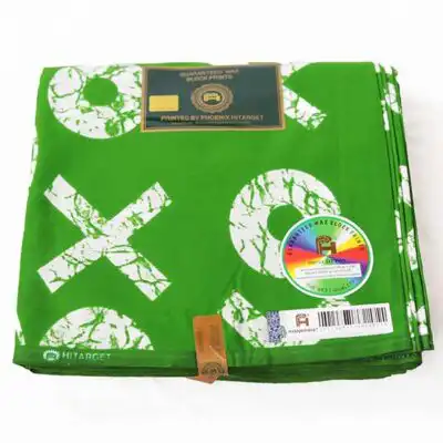 Hitarget XO Green Fabric for Sale – bold, stylish fabric available at BaobabMart.