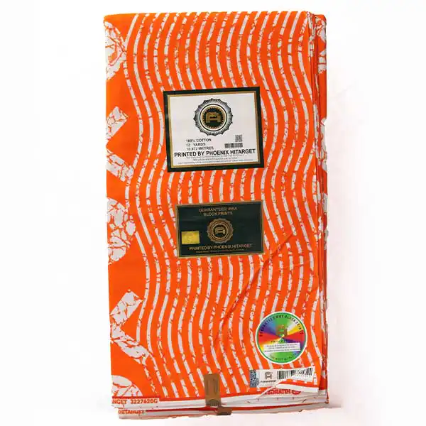 Hitarget XO orange fabric 5 African Hitarget XO Orange Fabric for Sale with zesty orange XO prints at Baobabmart