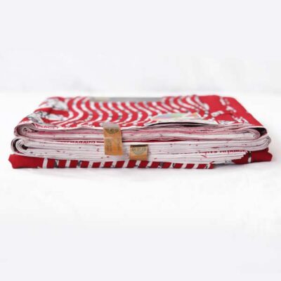 African Hitarget XO Red Fabric for Sale – bold, stylish fabric available at BaobabMart.
