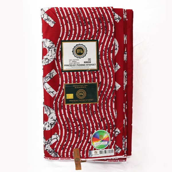 Hitarget XO red fabric 5 African Hitarget XO Red Fabric for Sale – bold, stylish fabric available at BaobabMart.