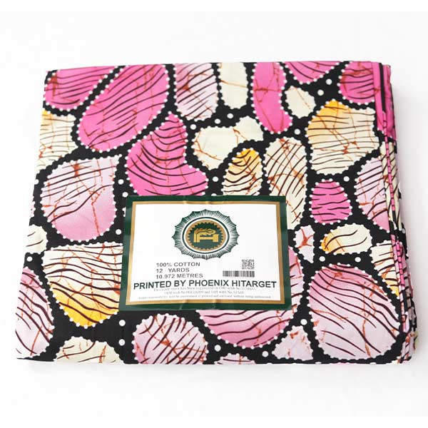 Hitarget fabric with pink circle prints 1