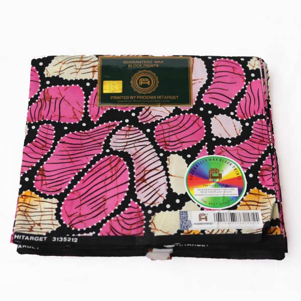 Hitarget fabric with pink circle prints 2