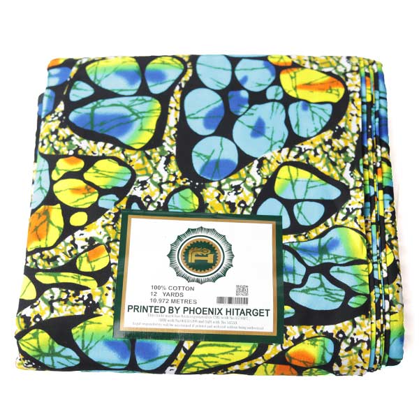 Matte Hitarget Fabric with Mutlicolor Shape Prints