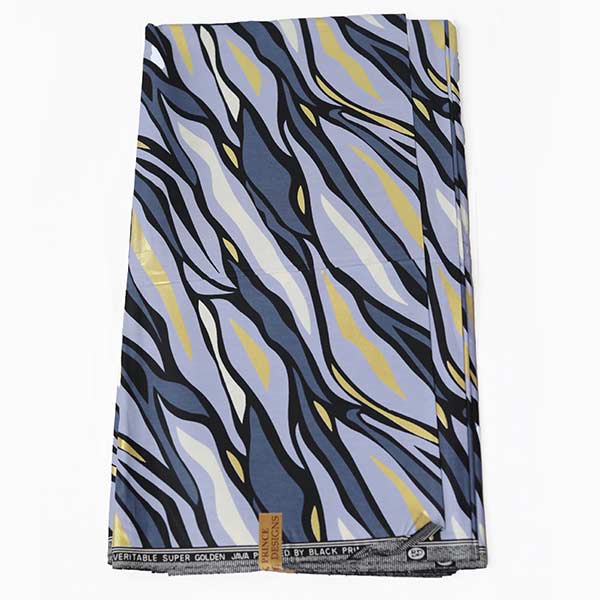 Ocean-like printed Black Prince Fabric 3 Close-up of Ocean-Like Printed Black Prince Fabric for Sale showing ocean prints