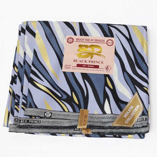 Ocean-like printed Black Prince Fabric 4 Close-up of Ocean-Like Printed Black Prince Fabric for Sale showing ocean prints