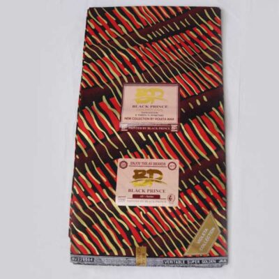 Red and Ox-Blood printed Black Prince Fabric for Sale with wax prints at Baobabmart