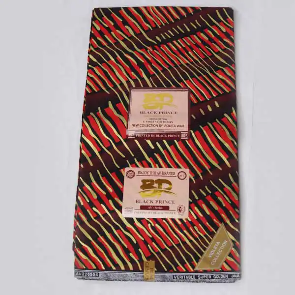 Tissu Prince Noir imprimé rouge et sang de bœuf, en vente chez Baobabmart.