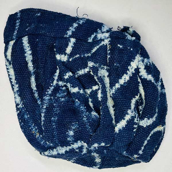 Traditional Ndop( Bamileke material) cap for women and men 1 Cameroon Traditional Ndop Cap for Women and Men – authentic Bamileke material at BaobabMart.