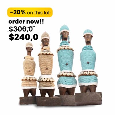 Overview African Blue and Golden Namji Couple Dolls