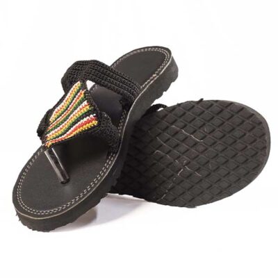 Female Handmade Sandal with Multicolored Twines