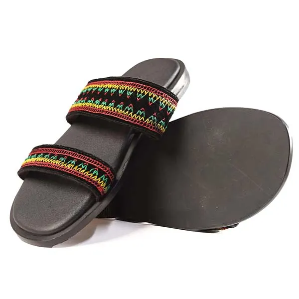 Vibrant African Male Handmade Sandal with Toghu Patterns now! Comfy leather and bold Toghu designs for all. Stocks are low, don’t wait. Buy now at Baobabmart! (204 characters)