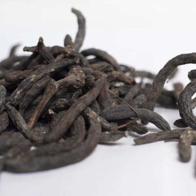 Close-up of Grains of Selim for Sale Negro Pepper pods