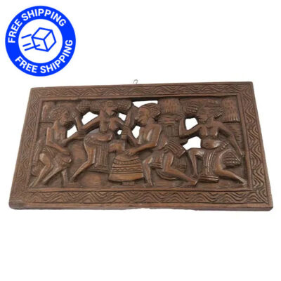 African Carved Wall Panel with Free Shipping
