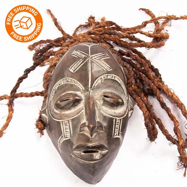 African Chokwe Mask Free Shipping - Baobabmart Free Delivery