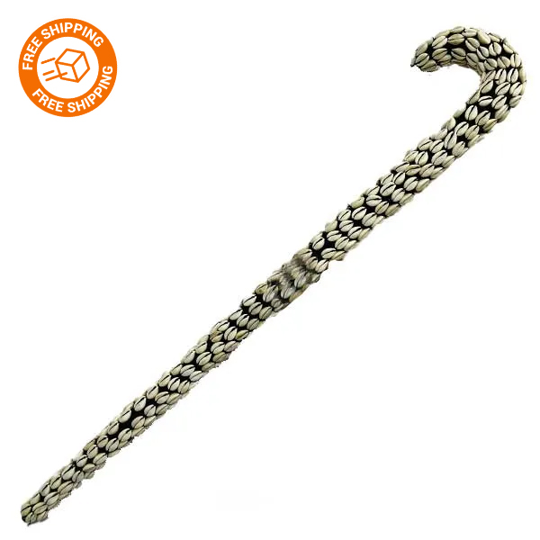 African Cowrie Walking Stick Free Shipping