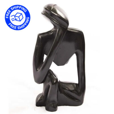 African Woman Thinker Statue with Free Shipping