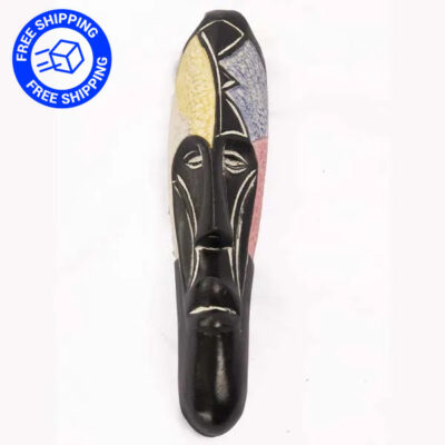 Colorful Fang Wooden Mask with Free Shipping - Handmade Wooden Fang Mask with Free Shipping