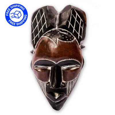 Female African Tikar Mask with Free Shipping - Vintage African Tikar Mask with Free Shipping