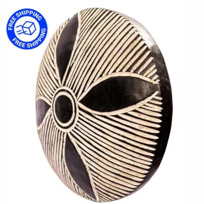 Order the Handmade Bamileke Traditional Shield with free delivery from BaobabMart. Intricately crafted with cultural symbolism, adds depth to any room.