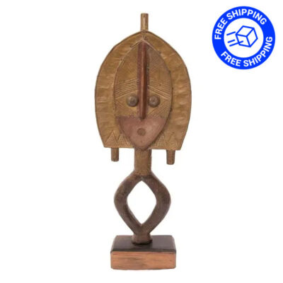 Antique African Metal Sculpture with Free Shipping