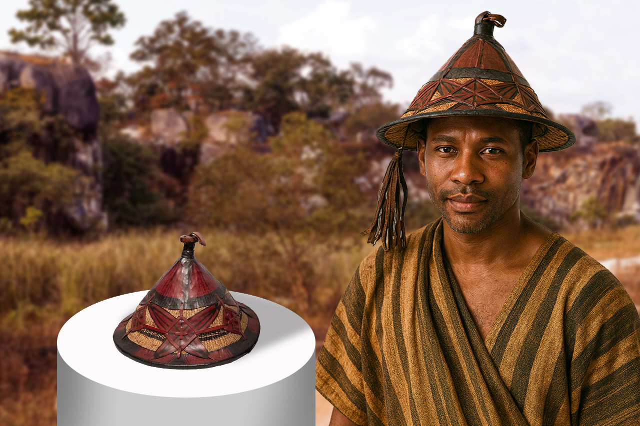 African Fulani Straw Hat