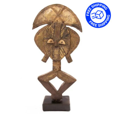 Antique African Metal Sculpture with Free Shipping