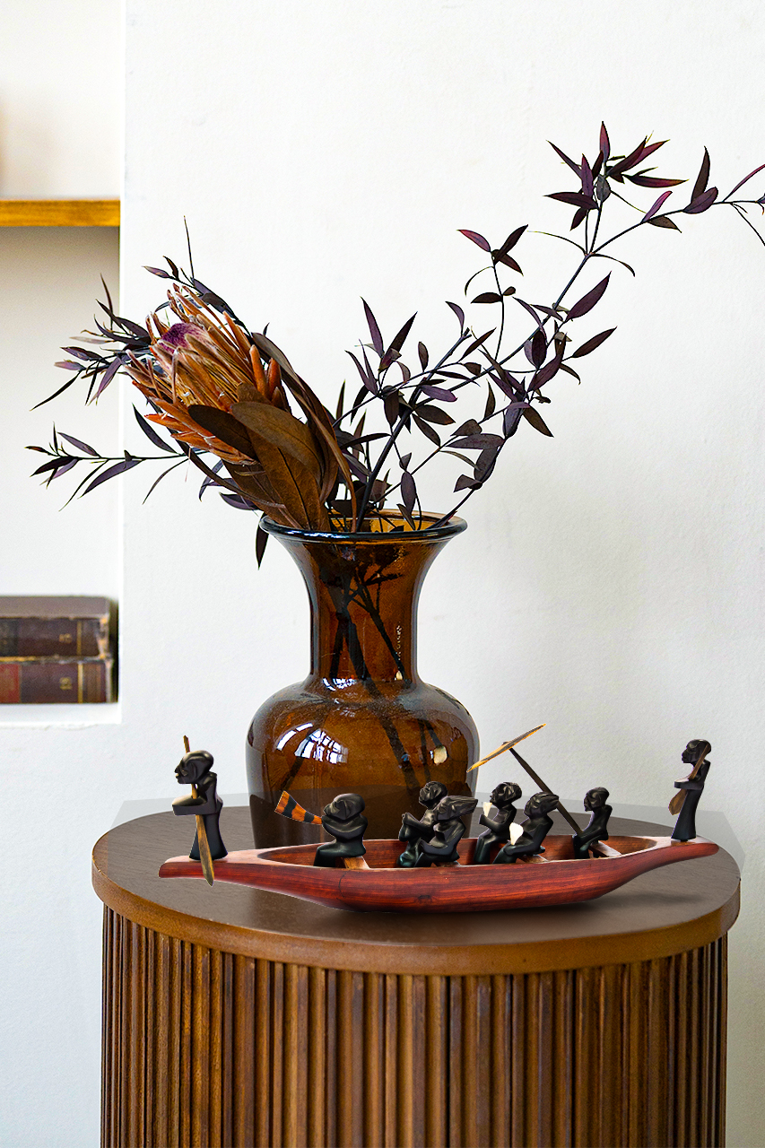 Free Shipping Handmade Canoe with Passengers - Baobabmart