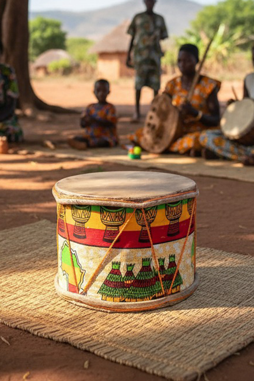 Handcrafted double-sided drum with free Shipping