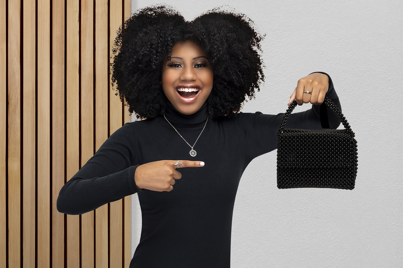 Beaded Pearl Handbag with Free Shipping