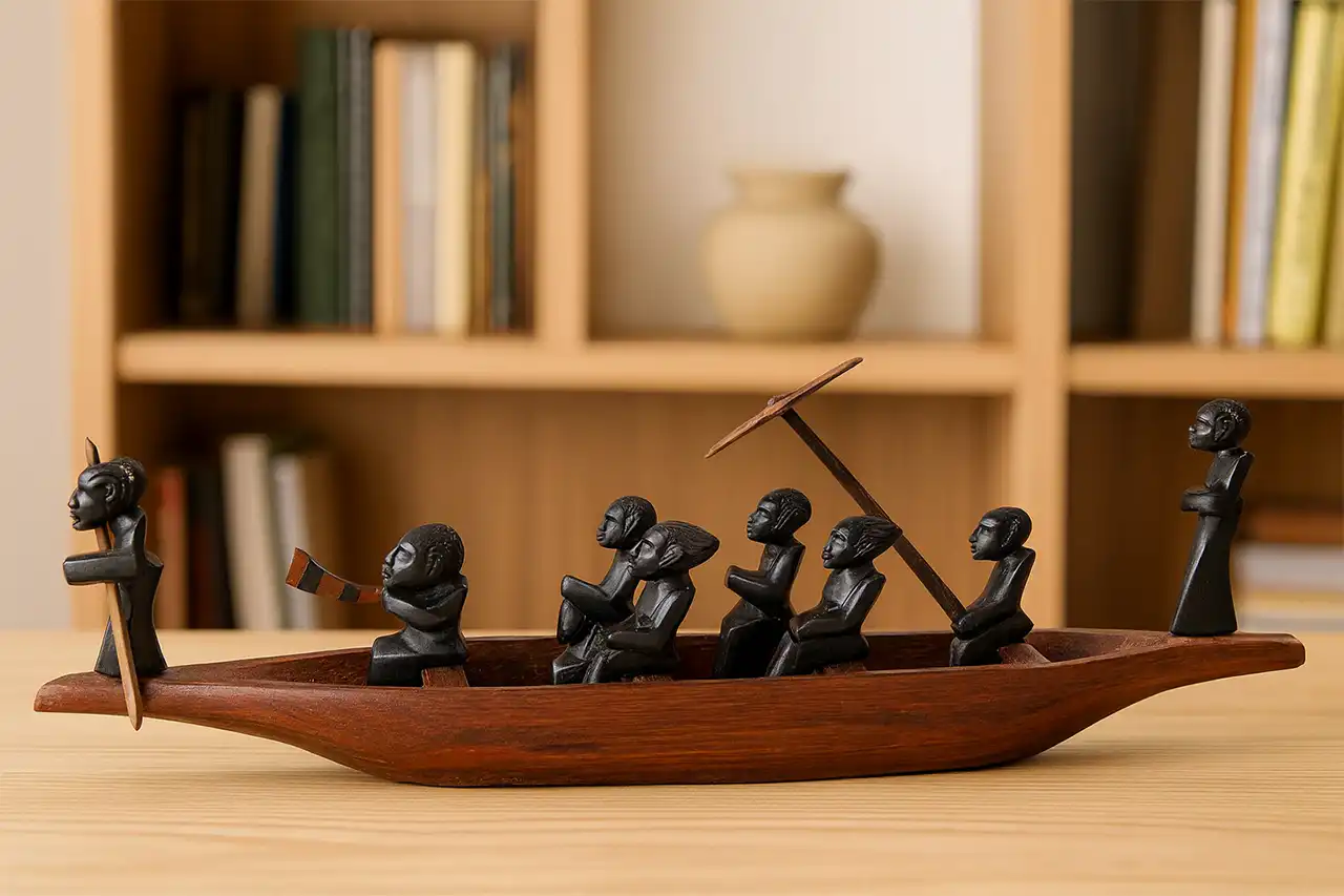 Free Shipping Handmade Canoe with Passengers - Baobabmart