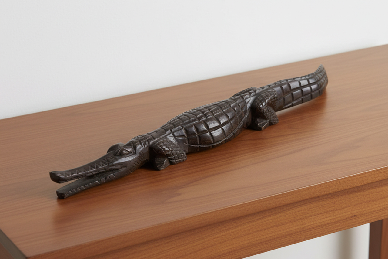 Handcarved Wooden Crocodile with Free Shipping - Baobabmart free shipping offers