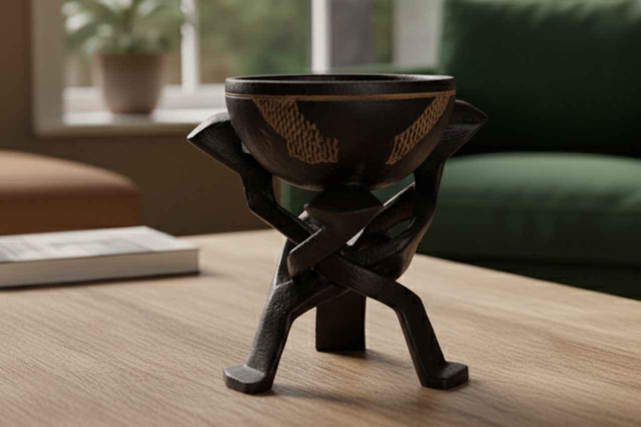 Handcrafted Tripod and Bowl with Free Shipping