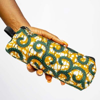 Afritude Pencil Case – multipurpose Afritude pencil case for sale, handmade with African wax fabric, available at Baobabmart