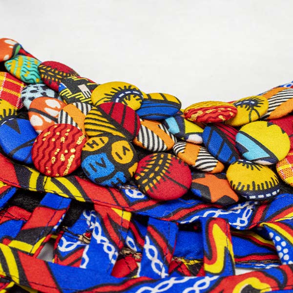 Multicolored Afritude cape with bottuns 8