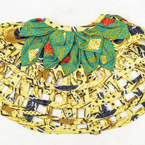 Afritude Neck Cape for Sale – Handmade African Afritude Neck Cape for sale with wax fabrics, available now at Baobabmart